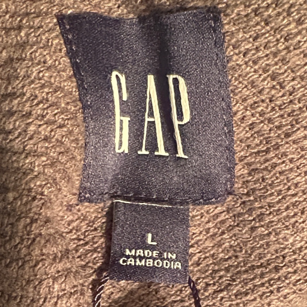 GAP Men's Charcoal Textured Hoodie - Picture 3 of 10